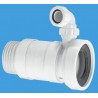 McAlpine 90mm Straight Flexible WC Pan Connector with Vent Boss 140-310mm Length WCF23SV