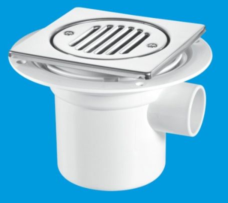 McAlpine Vertical Outlet With Side Inlet Shower Gully 75mm Seal